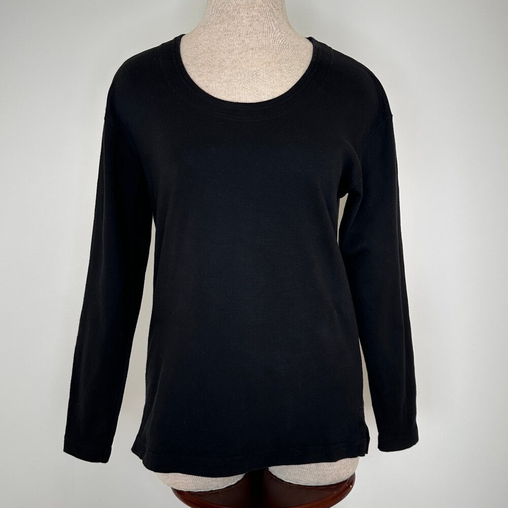 Peruvian Connection Women's Round Neck 100% Pima Cotton Long Sleeve Top Small